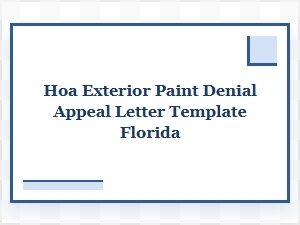 Florida Hoa Exterior Paint Denial Appeal Letter Template